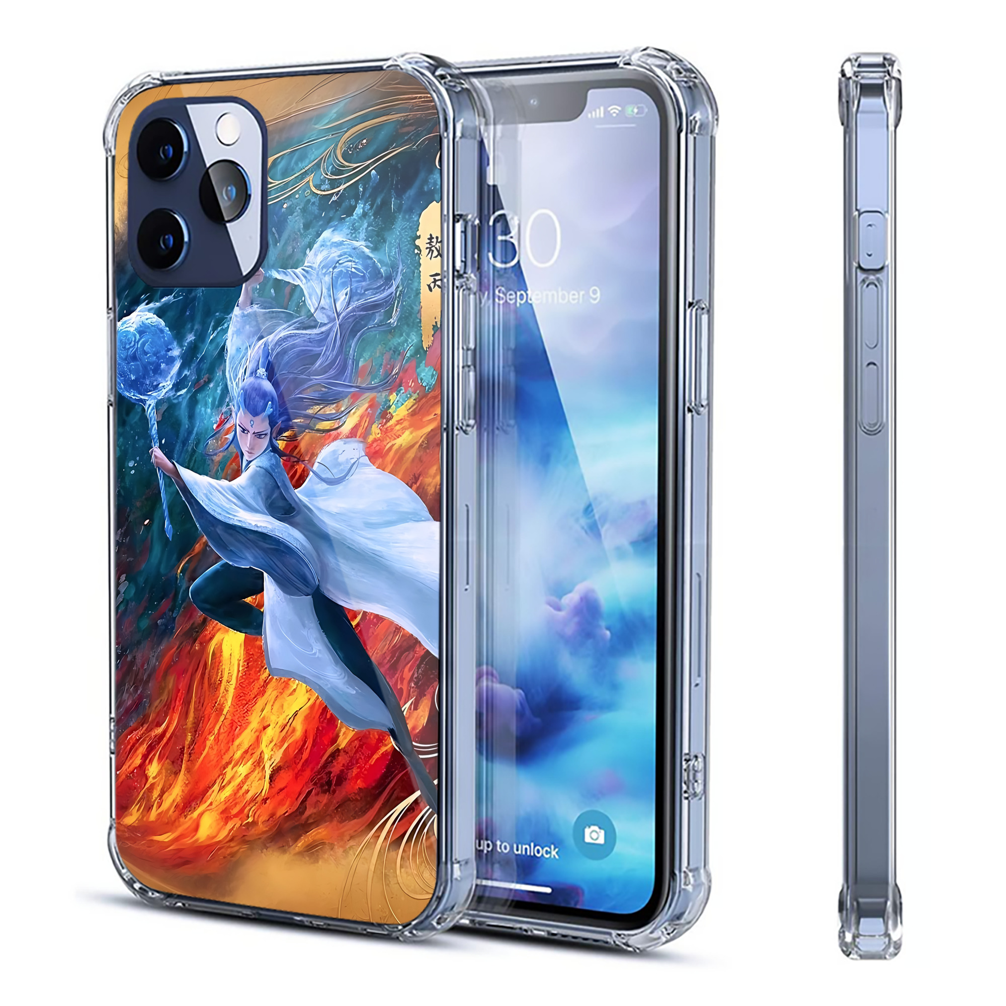 （画像用） Ne Zha 2 ナタ 魔童の大暴れ 【iPhone 12シリーズ対応】透明スマホケース（クリアソフトケース）